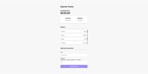 Expense Tracker screenshot