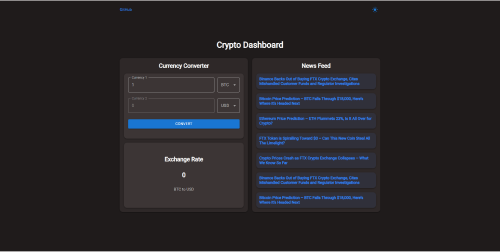 Crypto Dashboard screenshot